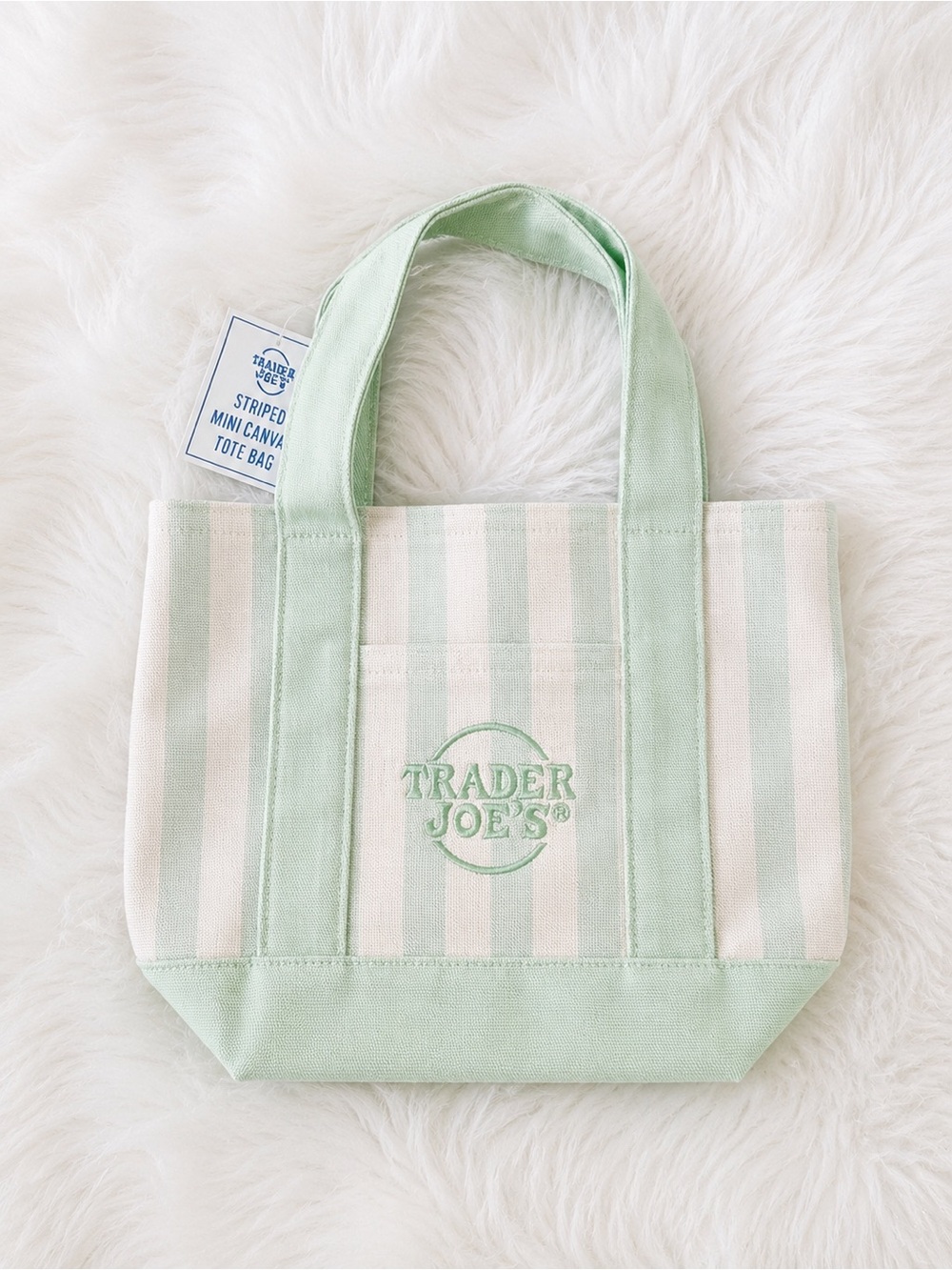 Trader Joe’s Mini Striped Tote Bags -New - Picture 4 of 5